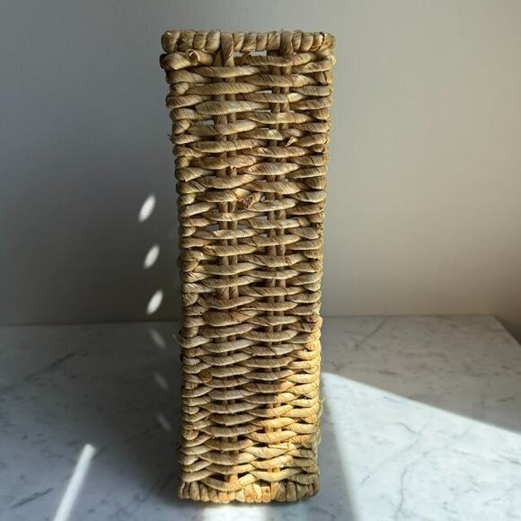 Natural Wicker File Magazine Holder Desk Accessory Organizer Boho Basket - Picture 5 of 7